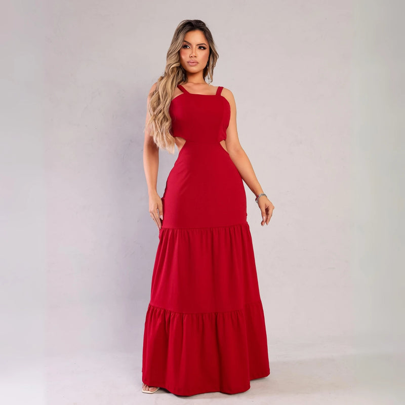 Vestido Longo Backless Glam: O Toque de Sofisticação Que Você Merece!