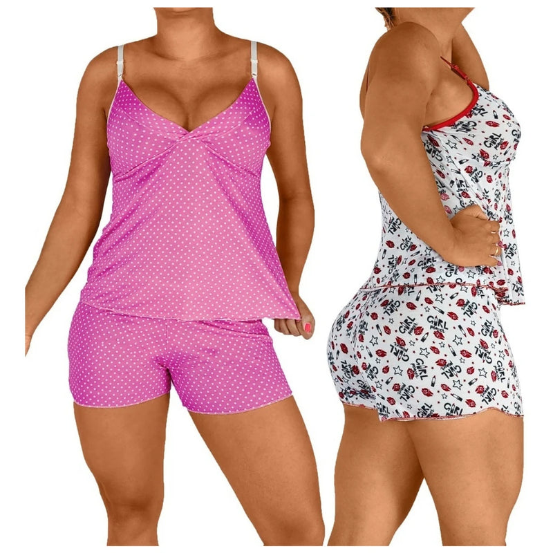 Conjunto de Pijama Baby Doll - Pague 1 e leve 3