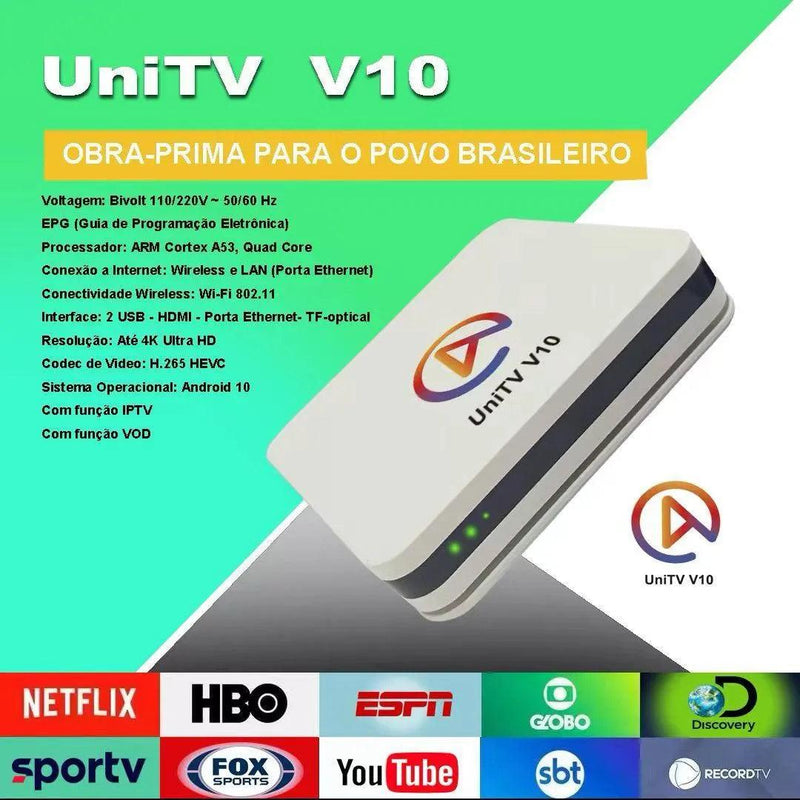 Tv Box 4k Android - UNITV V10 - Expresso G